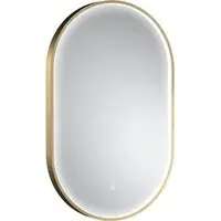 Framed LED Touch Sensor Mirror - Brushed Brass