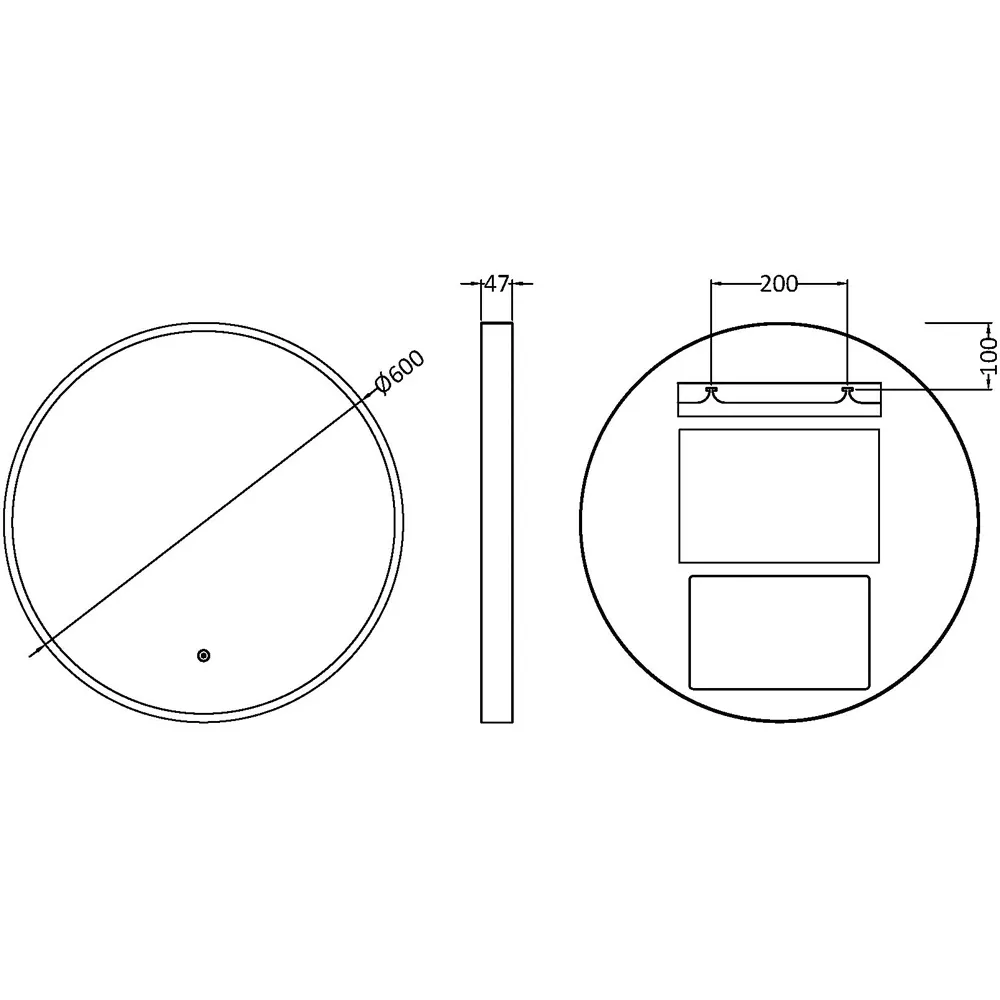Framed LED Touch Sensor Mirror - Brushed Brass