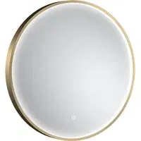 Framed LED Touch Sensor Mirror - Brushed Brass