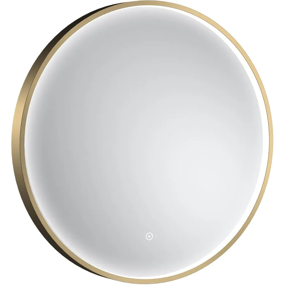 Framed LED Touch Sensor Mirror - Brushed Brass image