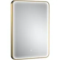 Framed LED Touch Sensor Mirror - Brushed Brass
