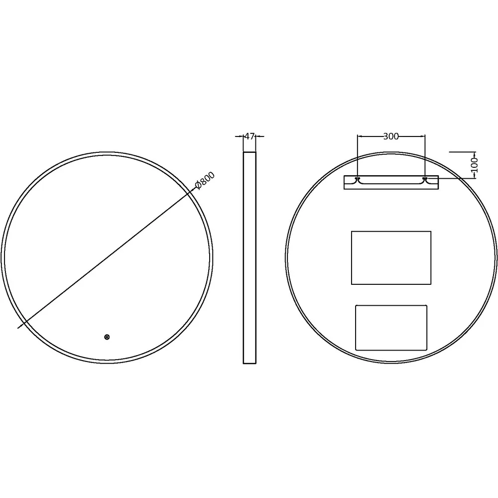 Framed LED Touch Sensor Mirror - Chrome