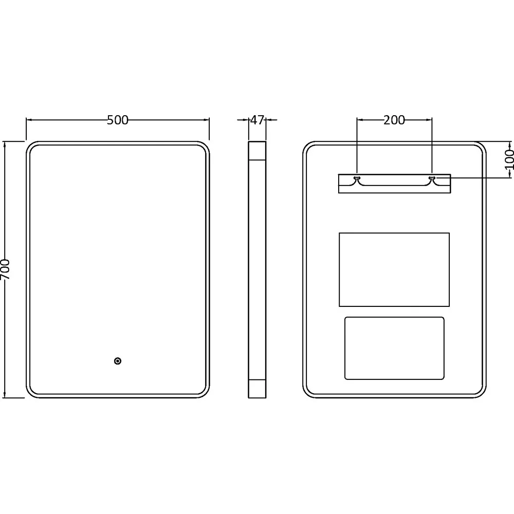 Framed LED Touch Sensor Mirror - Chrome