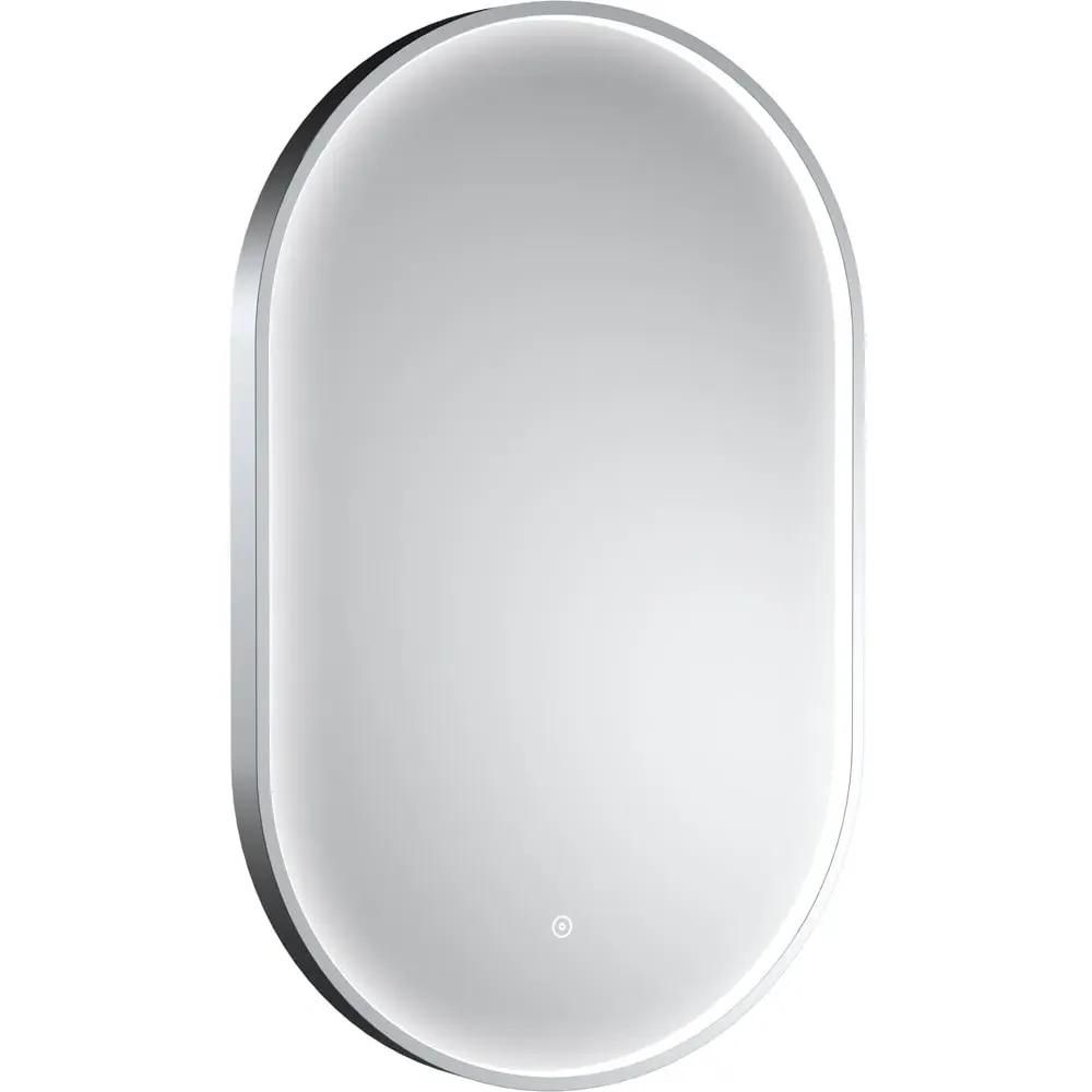 Framed LED Touch Sensor Mirror - Chrome