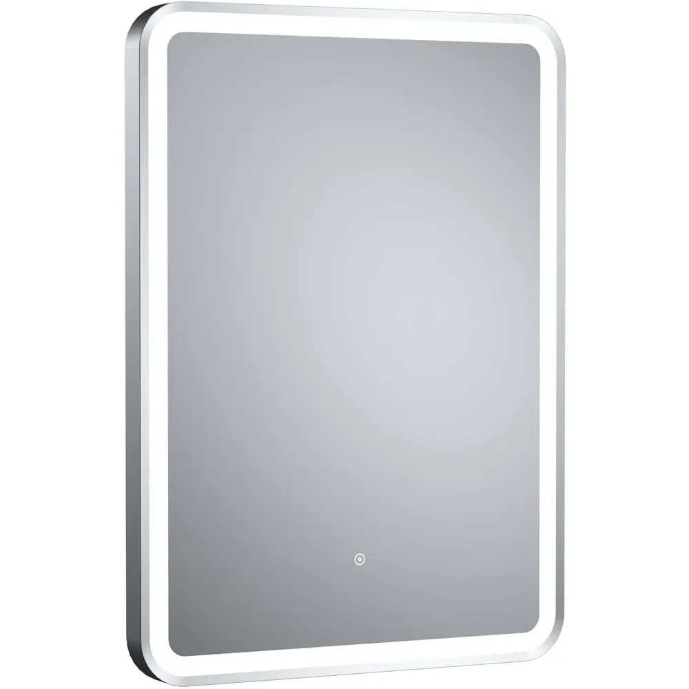 Framed LED Touch Sensor Mirror - Silver