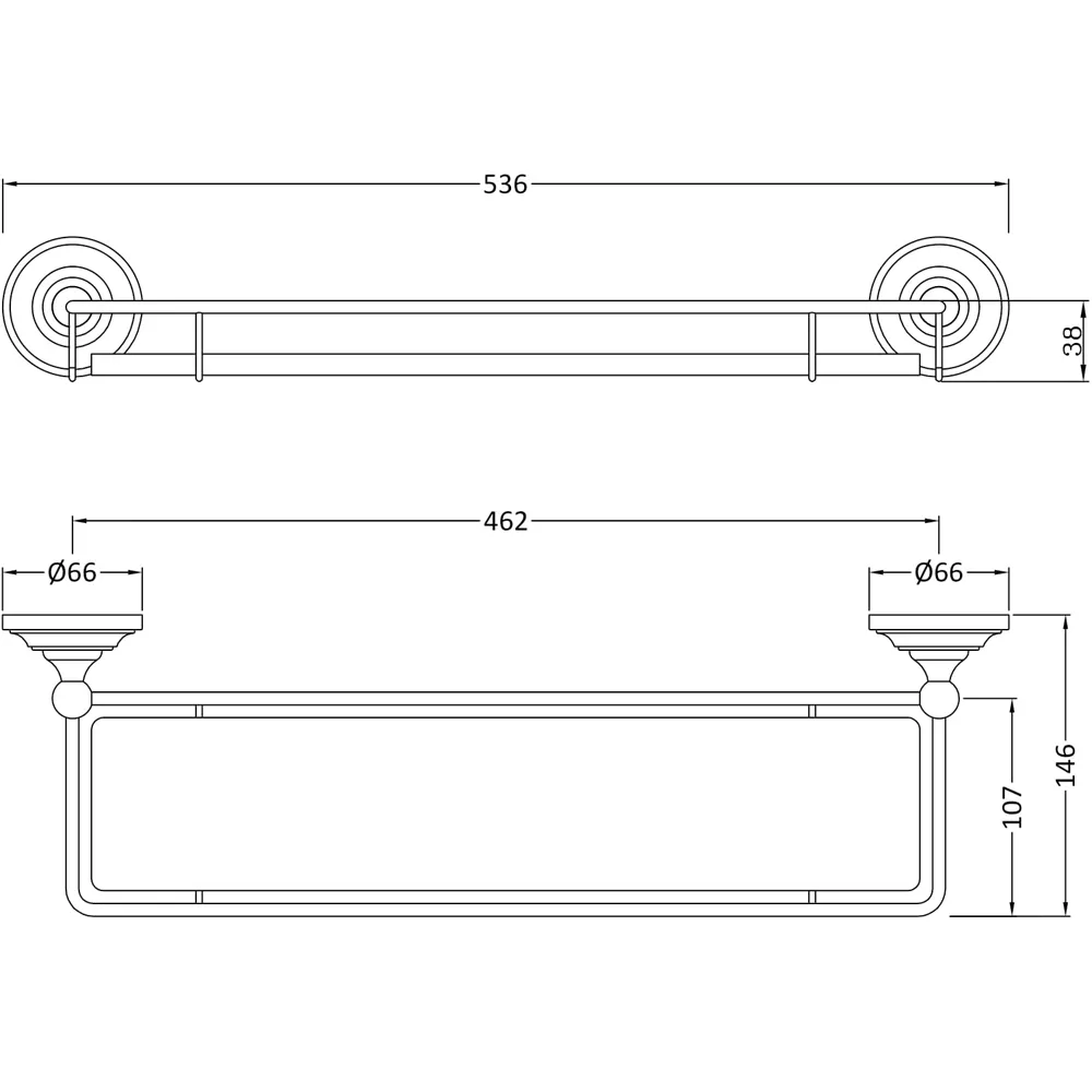 Gallery Shelf - Silver, Chrome