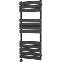Hudson Reed Electric Square Flat Towel Rail - Anthracite