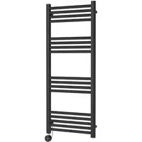 Hudson Reed Round Electric Towel Rail - Anthracite