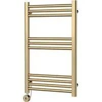 Hudson Reed Round Electric Towel Rail - Brushed Brass