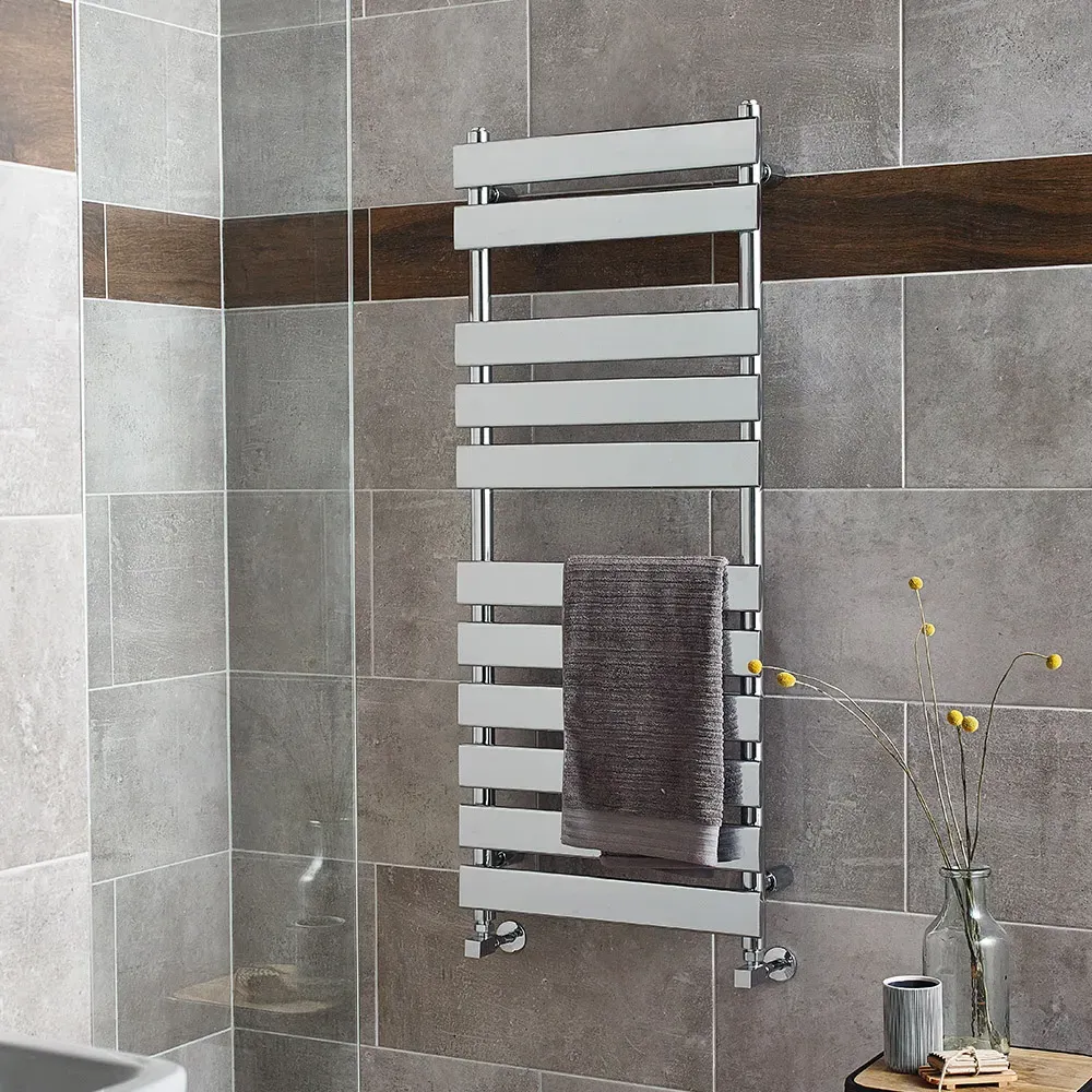 Piazza Heated Towel Rail 1200 x 500mm - Chrome
