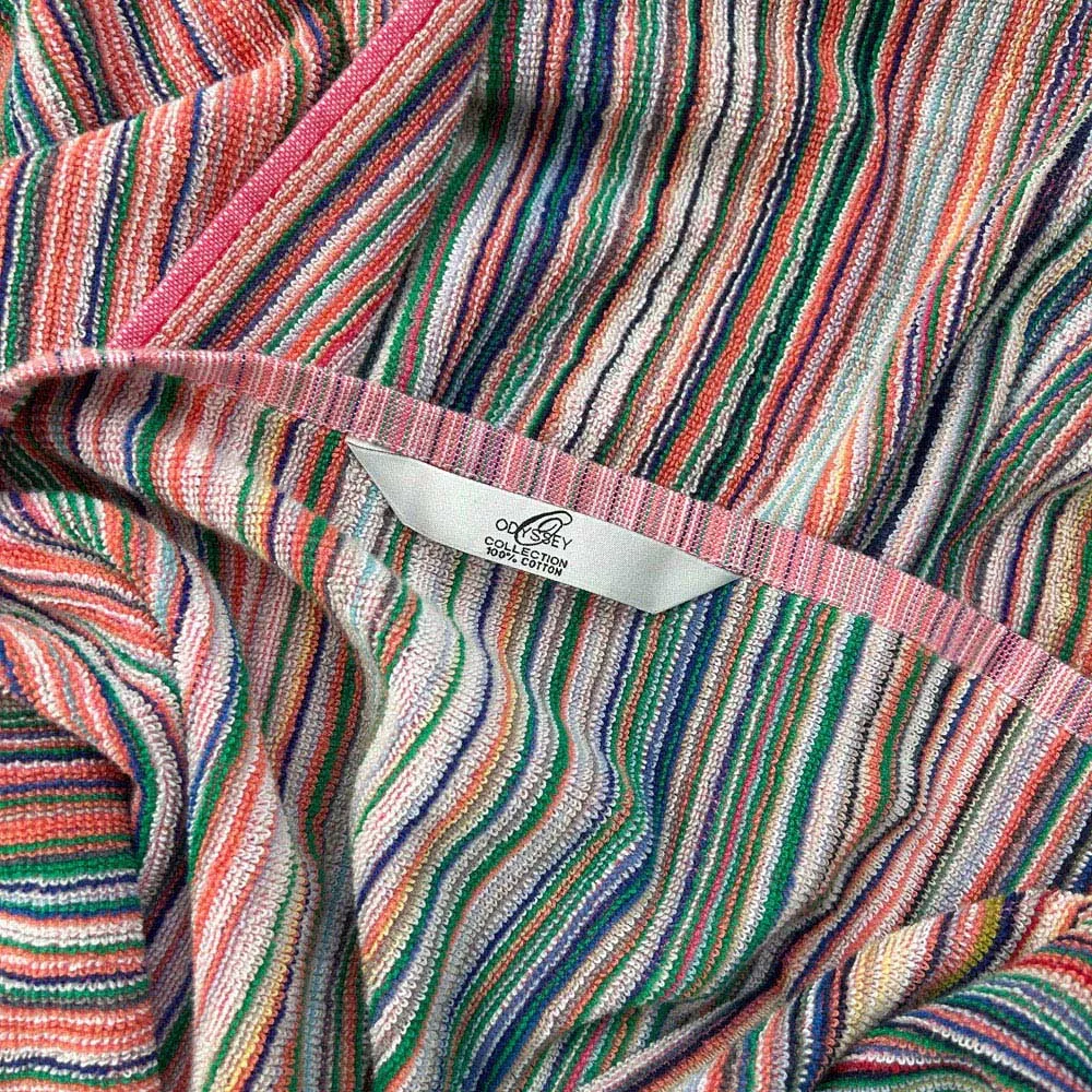 Recycled Cotton Stripe Hand Towel 6 Pack - Multicolour