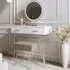 CARME Home 2 Drawer Dressing Table Set with LED Mirror - White