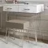 CARME Home 2 Drawer Dressing Table with Stool - White