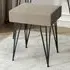 CARME Home Padded Stool - Grey, Velvet