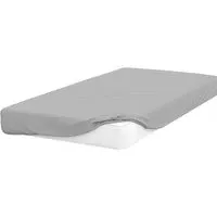 King Size Polycotton Fitted Bed Sheet - Silver