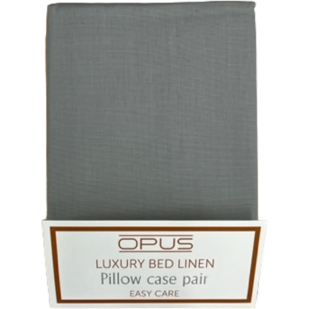Polycotton Pillowcase 2 Pack - Charcoal