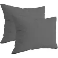 Polycotton Pillowcase 2 Pack - Charcoal
