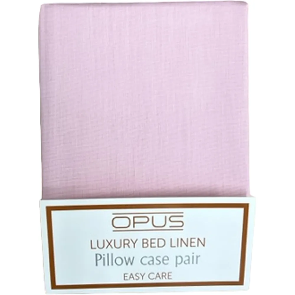 Polycotton Pillowcase 2 Pack - Pink