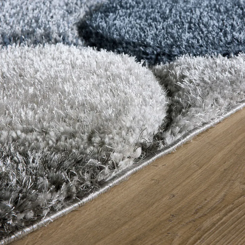 3D Scallop Rug - Navy, Polyester