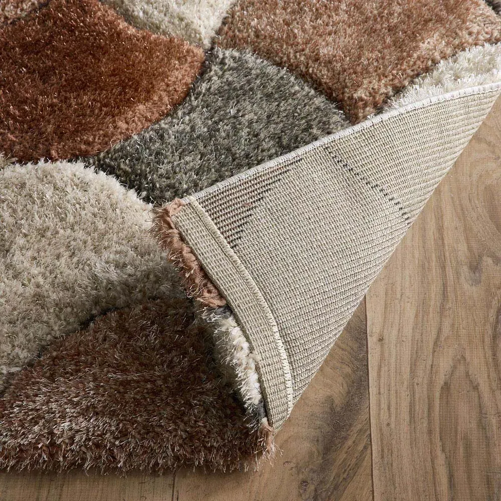3D Scallop Rug - Terracotta, Polyester