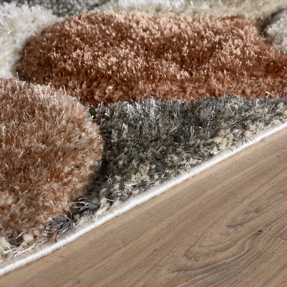 3D Scallop Rug - Terracotta, Polyester