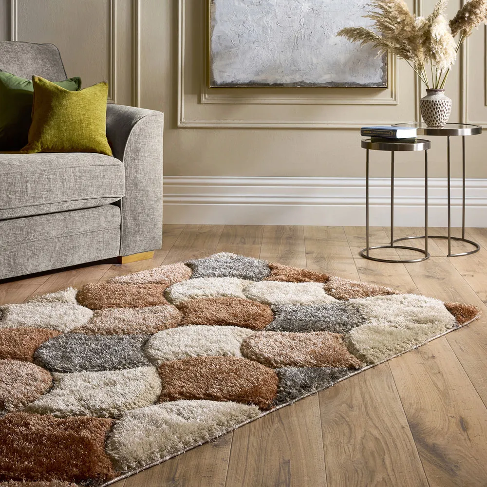 3D Scallop Rug - Terracotta, Polyester