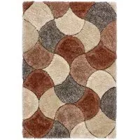 3D Scallop Rug - Terracotta, Polyester