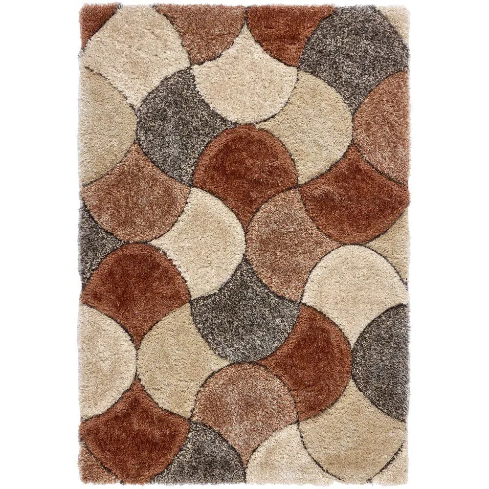 3D Scallop Rug - Terracotta, Polyester image