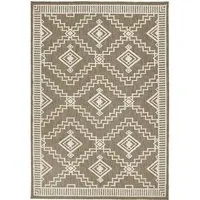 Atlas Diamond Coffee Rug - Brown, Polyester