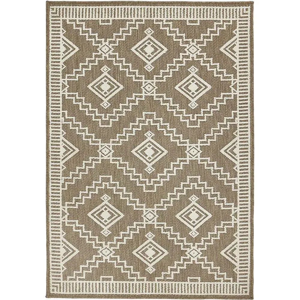 Atlas Diamond Coffee Rug - Brown, Polyester image