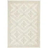 Atlas Diamond Rug - Cream, Polyester