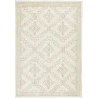 Atlas Diamond Rug - Cream, Polyester