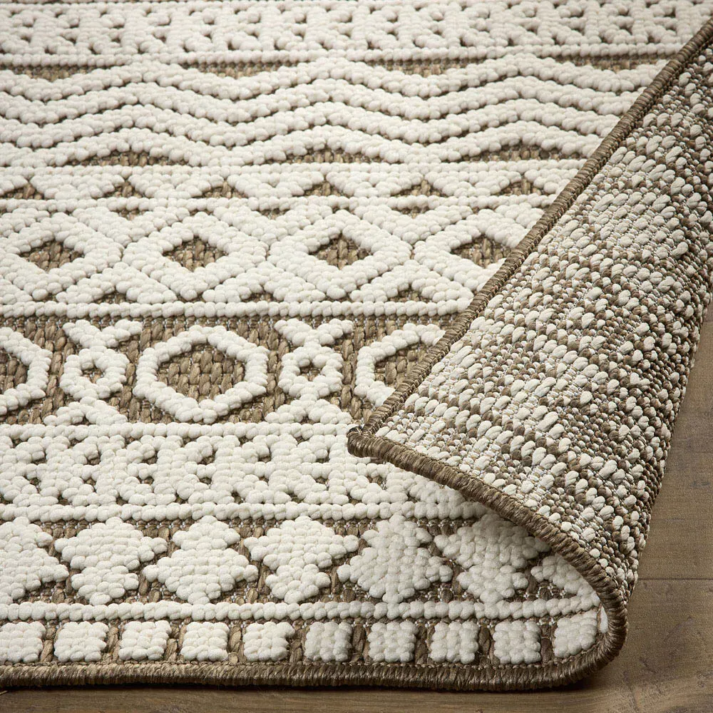 Atlas Graphic Coffee Rug - Brown, Polyester