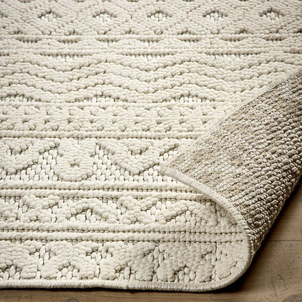 Atlas Graphic Rug - Cream, Polyester