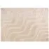 Carved Wave Soft Rug - Cream, Polyester