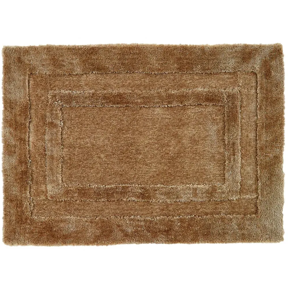 Frame Medium Shag Rug with Carved Border - Latte, Polyester image