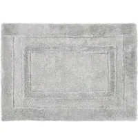 Frame Rug with Carved Border - Silver, Polyester