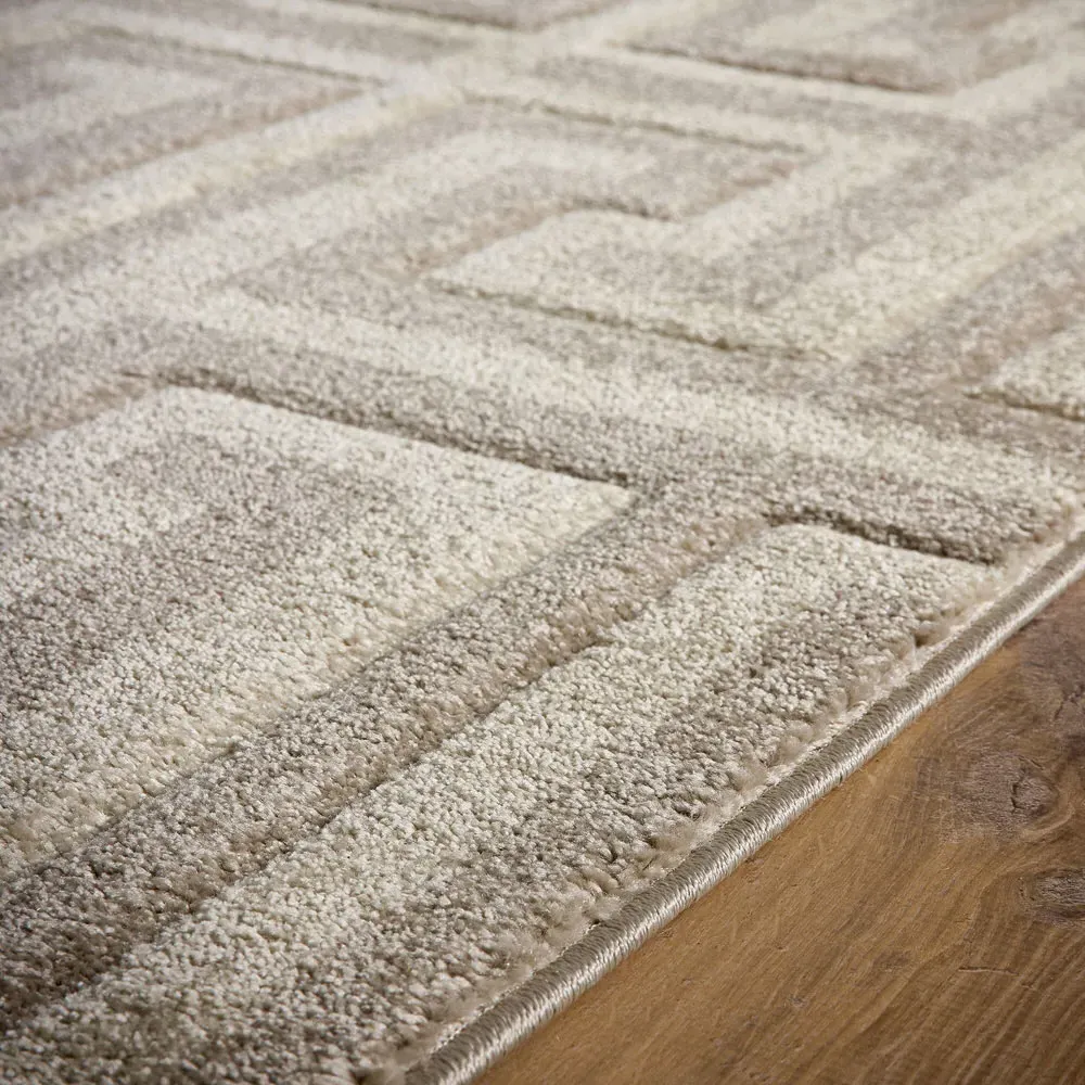 Greek Key Light Vision Rug - Beige, Polypropylene
