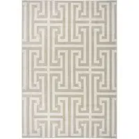 Greek Key Rug - Cream, Polypropylene