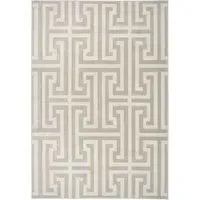 Greek Key Rug - Cream, Polypropylene