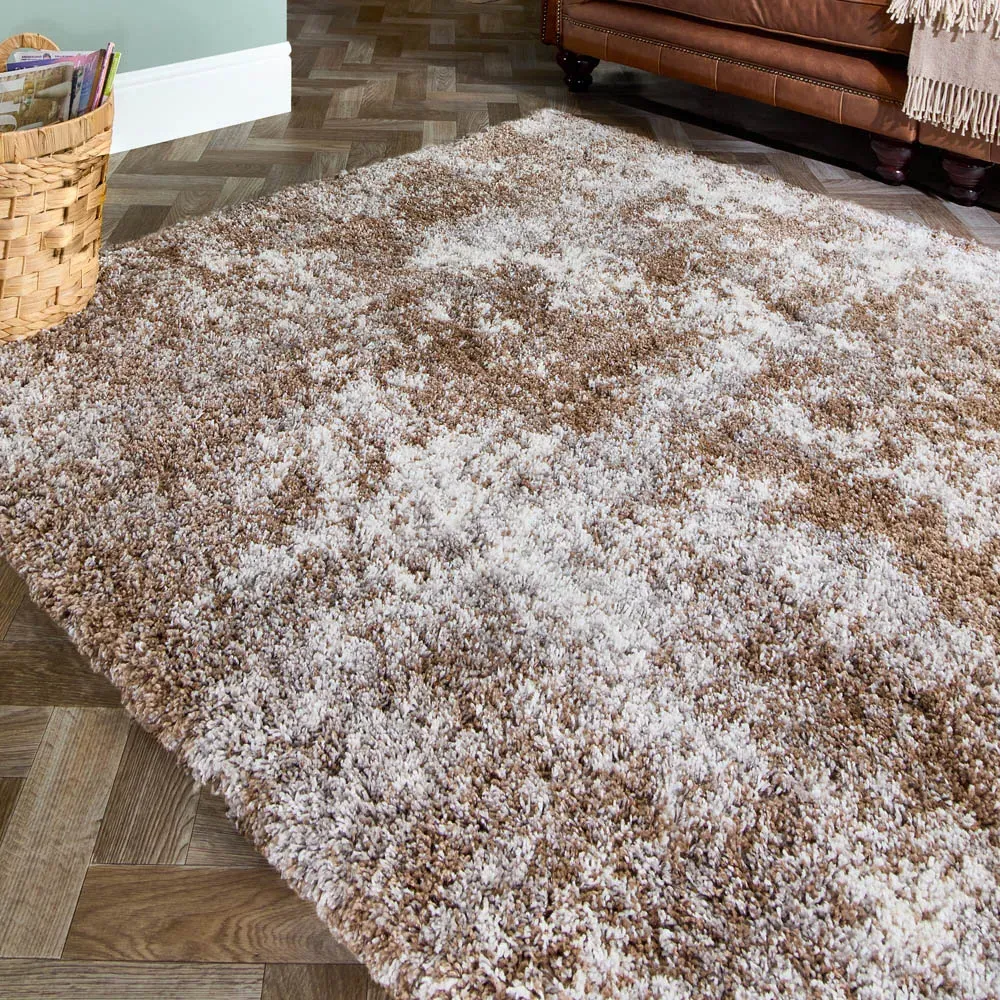 Hadley Shaggy Rug - Beige, Polypropylene