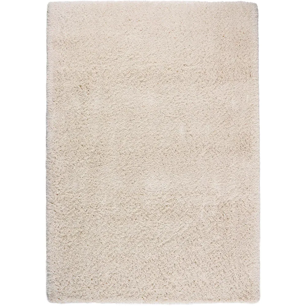 Hadley Shaggy Rug - Cream, Polypropylene