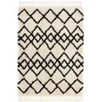 Morocco Shaggy Rug - Ivory, Polypropylene