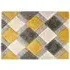 3D Geo Shaggy Carved Rug - Gold, Polyester