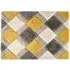 3D Geo Shaggy Carved Rug - Gold, Polyester