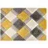 3D Geo Shaggy Carved Rug - Gold, Polyester