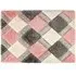 3D Geo Shaggy Carved Rug - Pink, Polyester