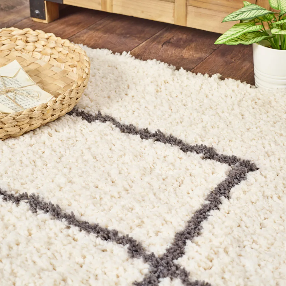 Artisan Picasso Rug - White, Micro Polyester