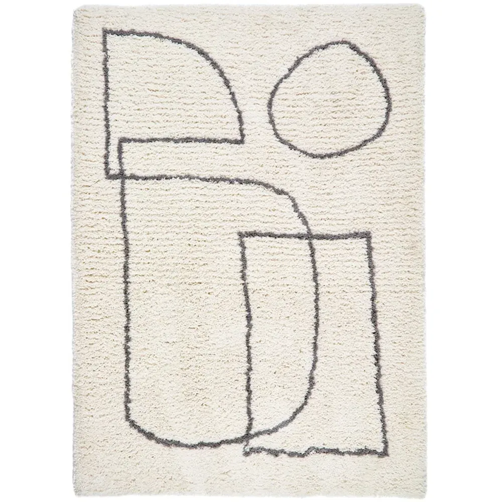 Artisan Picasso Rug - White, Micro Polyester