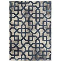Avanti Geometric Rug - Grey, Polypropylene